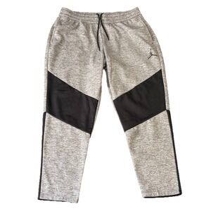 Jordan Men's  Size- 2XL Alpha Therma Fleece Pants DRI-FIT Gray Black Drawstring